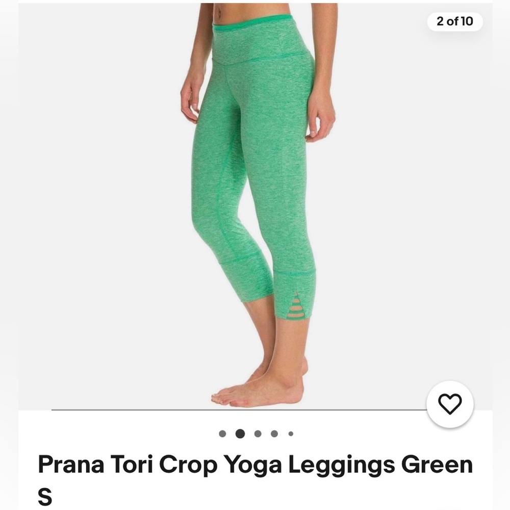 NWOT Prana Tori Crop Leggings in Heathered Mint